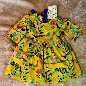 Colorful Yellow Floral Dress